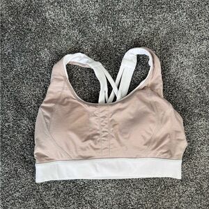 Women's Lululemon Strappy Sports Bra - Cream and White